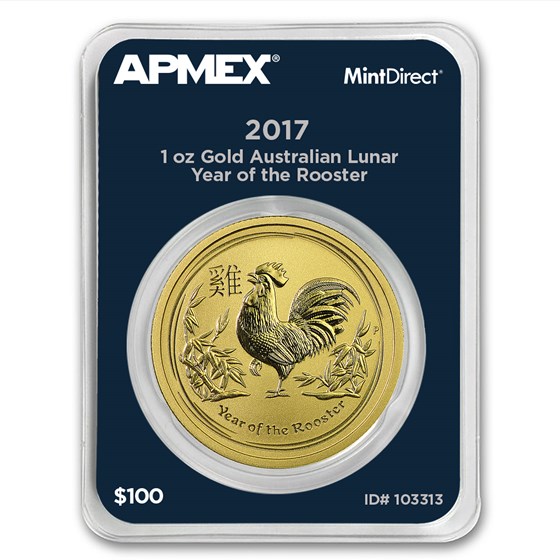 2017 AUS 1 oz Gold Lunar Year of the Rooster (MintDirect® Single) 2017 AUS 1 oz Gold Lunar Year of the Rooster (MintDirect® Single)